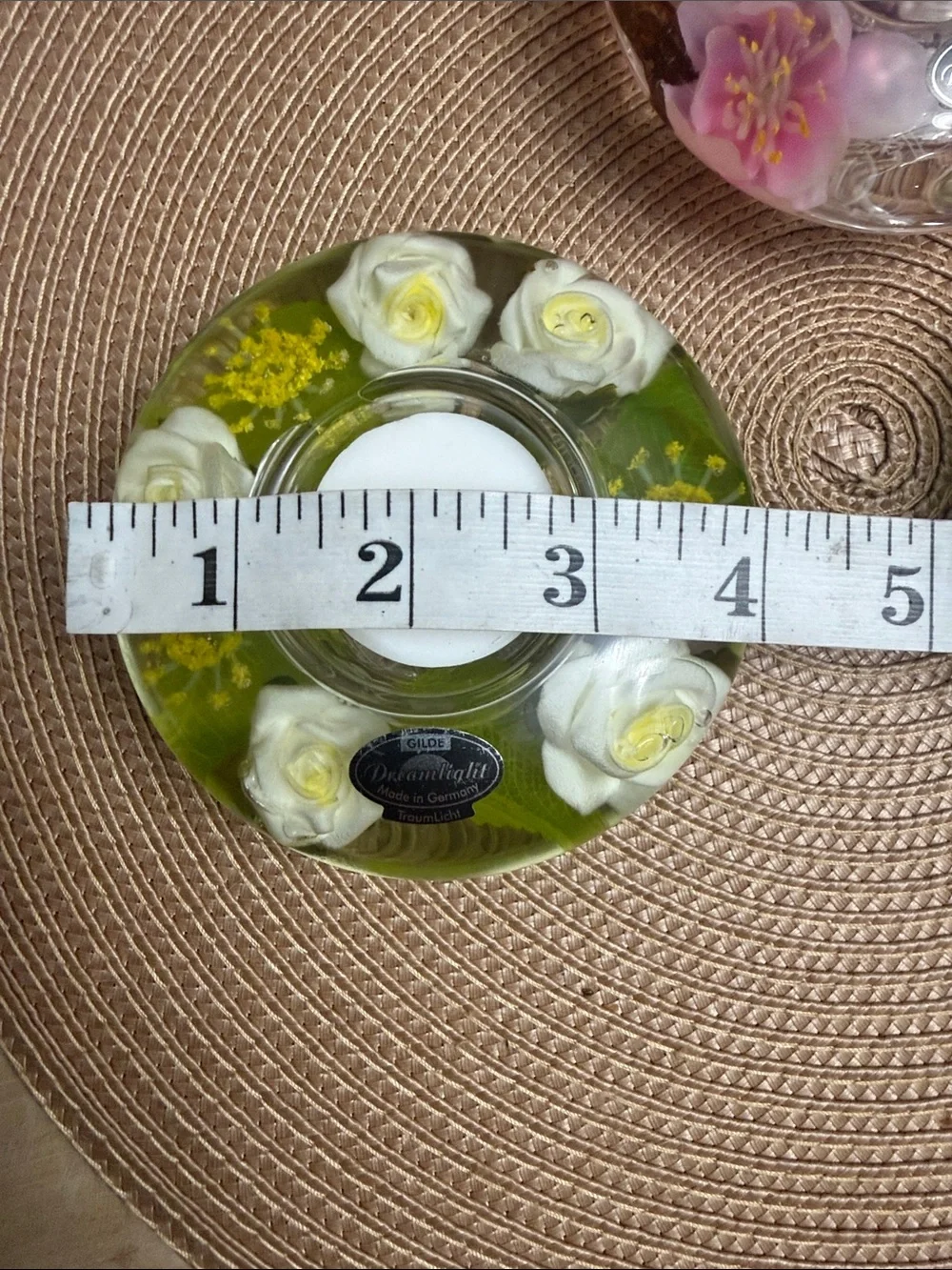 DREAMLIGHT 🔥 🌸Floral Resin Tealight Holder Set Made in Germany
